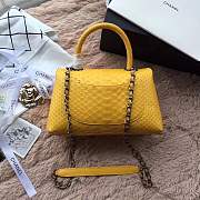 forubags chanel python bag yellow - 4