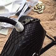 forubags chanel python handbag black - 6