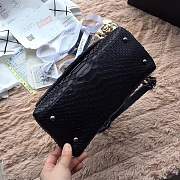 forubags chanel python handbag black - 5