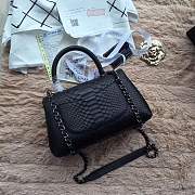 forubags chanel python handbag black - 3