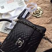 forubags chanel python handbag black - 2