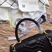 forubags chanel python handbag black gold hardware - 6