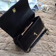 forubags chanel python handbag black gold hardware - 3