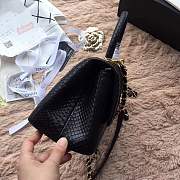 forubags chanel python handbag black gold hardware - 2