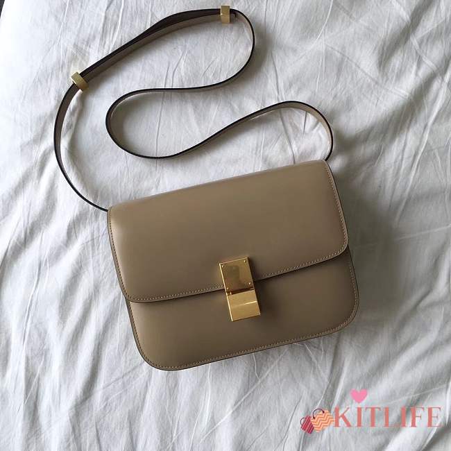 Forubags Celine Classis Box 24CM Khaki - 1