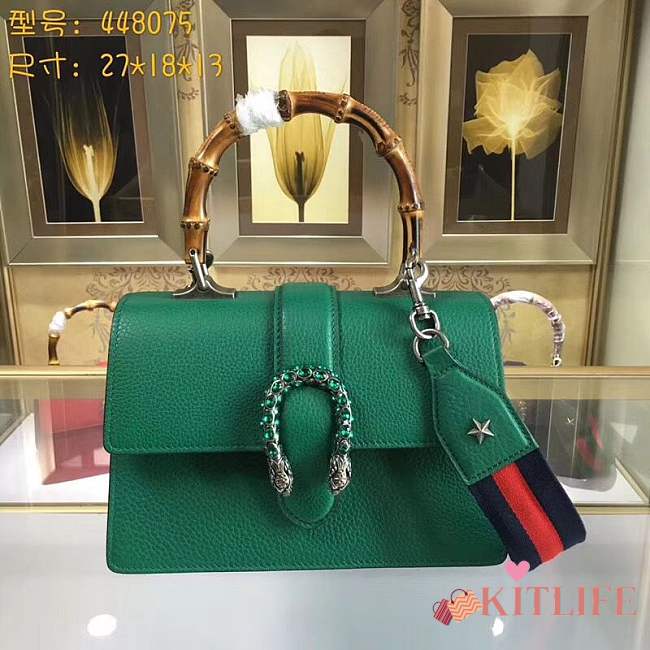 Gucci Dionysus Medium Top Handle Bag 448075 green - 1