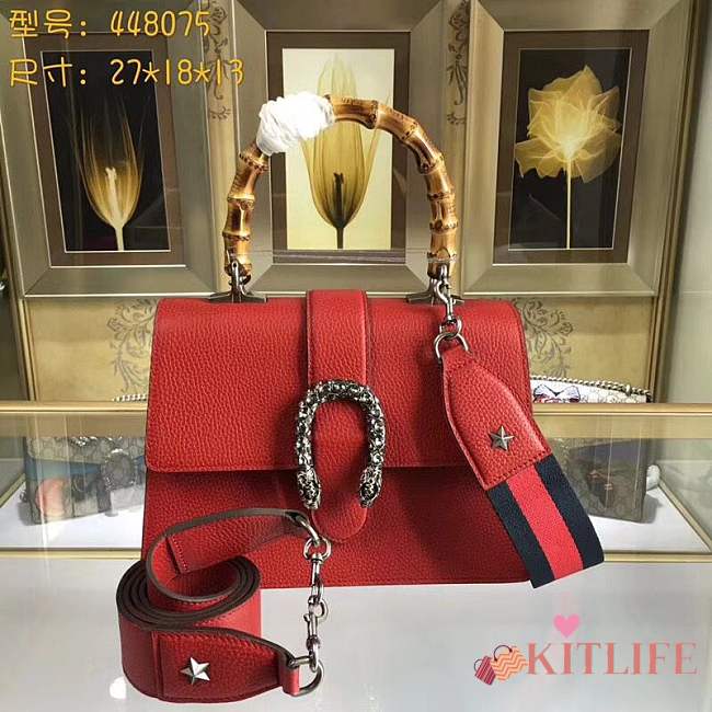 Gucci Dionysus Medium Top Handle Bag 448075 Red - 1