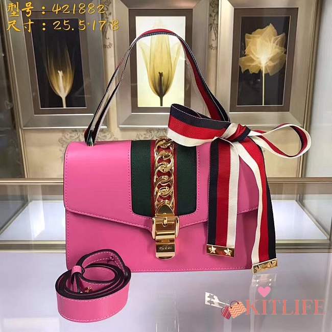 Forubags gucci sylvie 421882 pink - 1