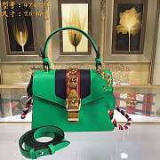 Forubags Gucci 470270 Sylvie Leather Mini Bag Green - 1