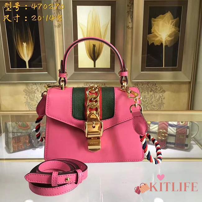 Forubags Gucci 470270 Sylvie Leather Bag pink - 1