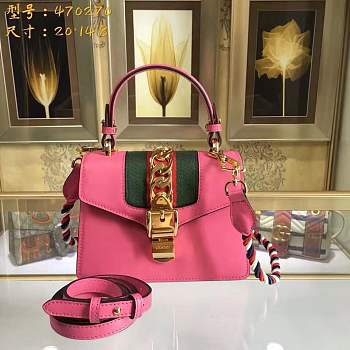 Forubags Gucci 470270 Sylvie Leather Bag pink