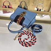 Forubags Gucci 470270 Sylvie Leather mini Bag light blue - 2