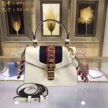 Forubags Gucci 470270 Sylvie Leather mini Bag white