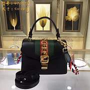 Forubags Gucci 470270 Sylvie Leather mini Bag black - 1