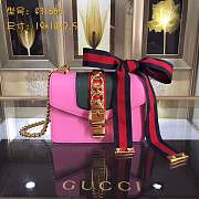 Forubags Gucci Sylvie Leather mini Bag 431666 pink - 1