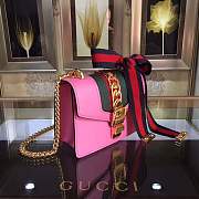 Forubags Gucci Sylvie Leather mini Bag 431666 pink - 5