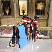 Forubags Gucci Sylvie Leather mini Bag 431666 light blue - 6