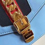 Forubags Gucci Sylvie Leather mini Bag 431666 light blue - 5