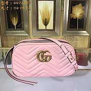 Forubags GUCCI GG Marmont matelasse shoulder bag 447632 pink - 1