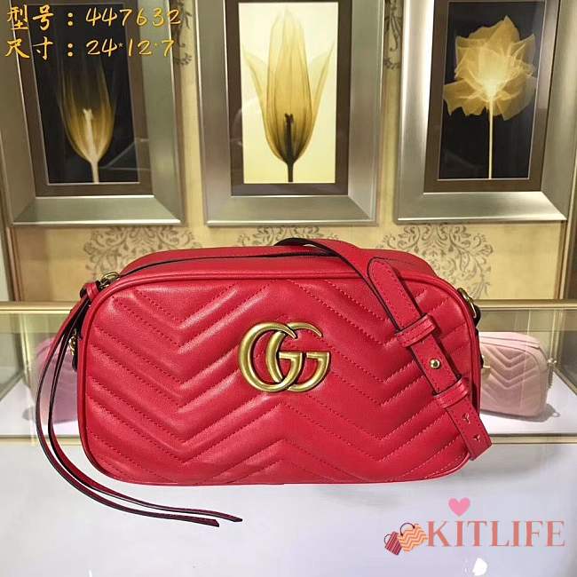 Forubags Gucci GG Marmont Matelassé 447632 red - 1