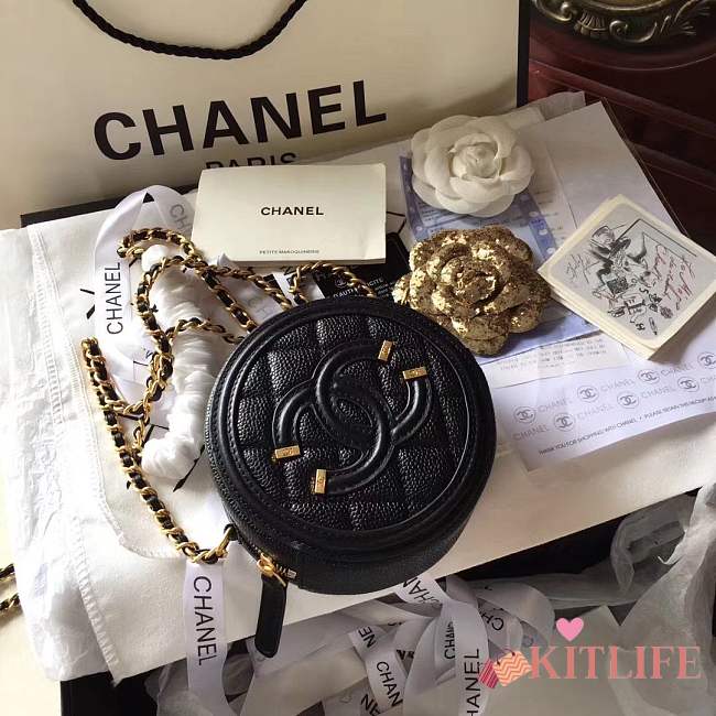 Chanel 18ss Flap Bag Vintage Mini Black A1 - 1