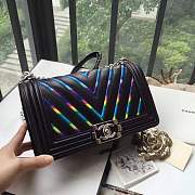 Chanel Multicolor Chevron Medium Boy Bag Black A67086 VS08027 - 6
