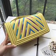 Forubags Chanel Multicolor Chevron Medium Boy Bag yellow - 3