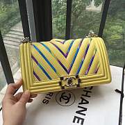 Forubags Chanel Multicolor Chevron Medium Boy Bag yellow - 1