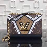 Forubags Louis Vuitton MM Handbag Twist Monogram Chain Shoulder Bag M44214  - 3