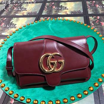 Forubags Gucci Arli small shoulder bag Style ‎550129 0V10G 6629 burgundy