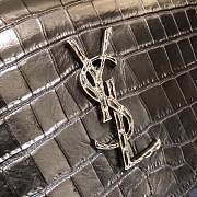 forubags YSL Black Crocodile Embossed Leather Camera Bag - 2