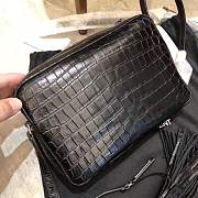 forubags YSL Black Crocodile Embossed Leather Camera Bag - 4