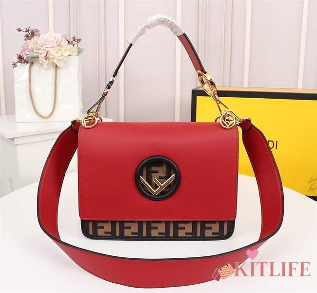 forubags FENDI KAN I LOGO handbag red - 1