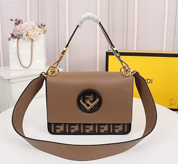 FENDI KAN I LOGO handbag brown