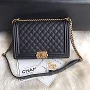 Forubags Chanel 28cm Large Boy Caviar Handbag Gold hardware - 1