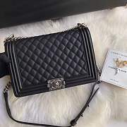Forubags Chanel 28cm Large Boy Caviar Handbag silver hardware - 6