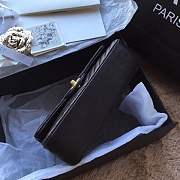 Forubags Chanel Chevron flap bag black lambskin gold metal medium A01112 - 4