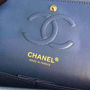 Forubags Chanel Caviar calfskin flap bag light blue gold metal medium 1112 - 3