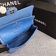 Forubags Chanel Caviar calfskin flap bag light blue gold metal medium 1112 - 6