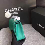 Forubags Chanel Caviar calfskin flap bag fruit green gold metal medium 1112 - 3