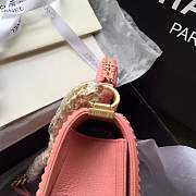 Forubags Chanel PINK Quilted Boy Bag 25cm with Top Handle - 3