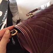 Forubags Chanel Boy Bag Lambskin with handle burgundy - 3