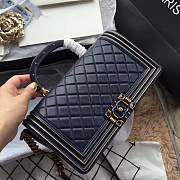 Forubags Chanel Boy Bag Lambskin with handle Royal blue - 1