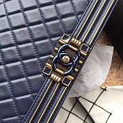 Forubags Chanel Boy Bag Lambskin with handle Royal blue - 4