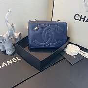 Forubags Chanel lambskin flapbag AS0321 Navy - 5