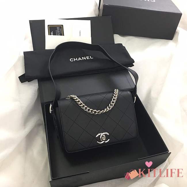 Forubags CHANEL New summer 2019 Rhombohedral bag S0574# black - 1