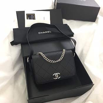 Forubags CHANEL New summer 2019 Rhombohedral bag S0574# black