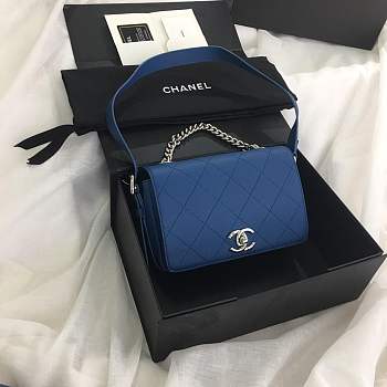 Forubags CHANEL New summer 2019 Rhombohedral bag S0574# blue