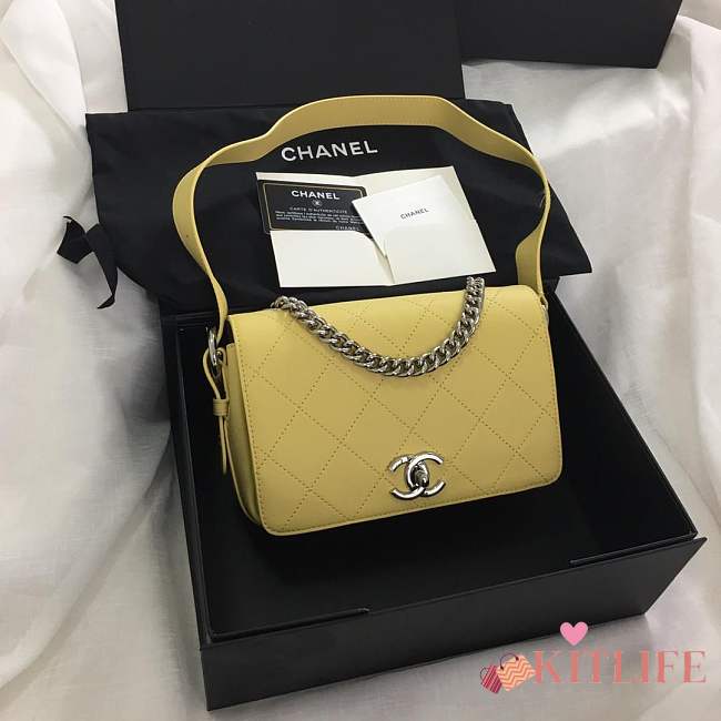 Forubags CHANEL New summer 2019 Rhombohedral bag S0574# yellow - 1