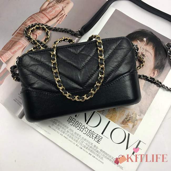 Forubags-2 Chanel Gabrielle Mini bag V Lattice 94505# - 1